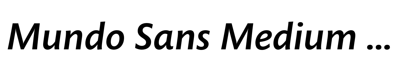 Mundo Sans Medium Italic